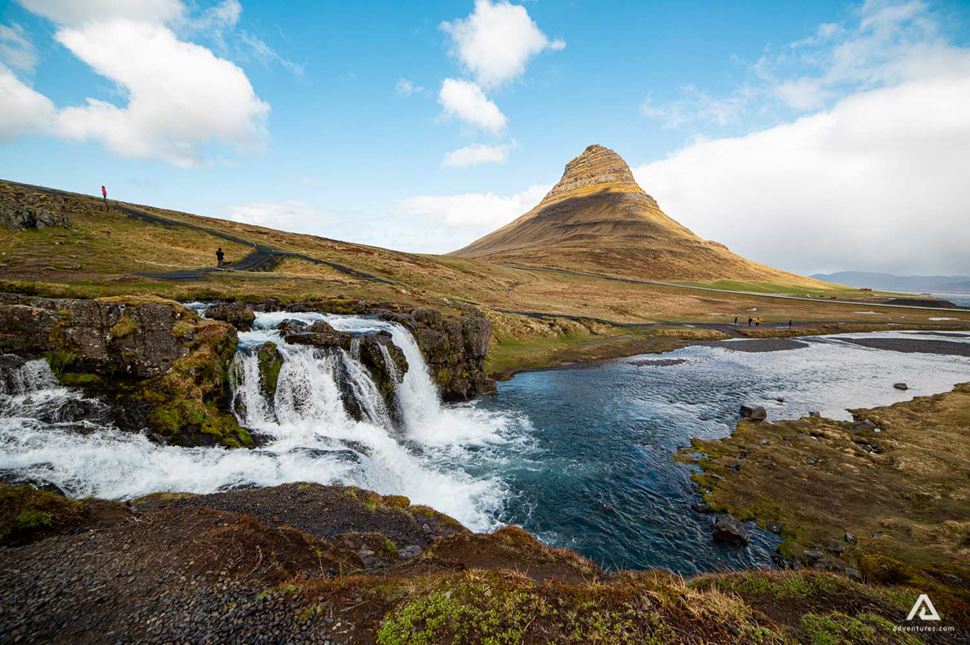 Kirkjufell Mountain And Waterfall Kirkjufell Mountain And Kirkjufellsfoss Waterfall